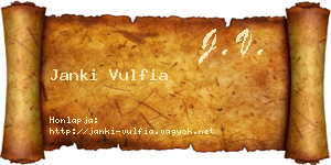 Janki Vulfia névjegykártya
